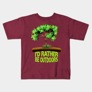 I'D Rather Be Outdoors Kids T-Shirt